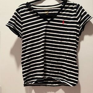 Polo by Ralph Lauren Black and White Striped Tee